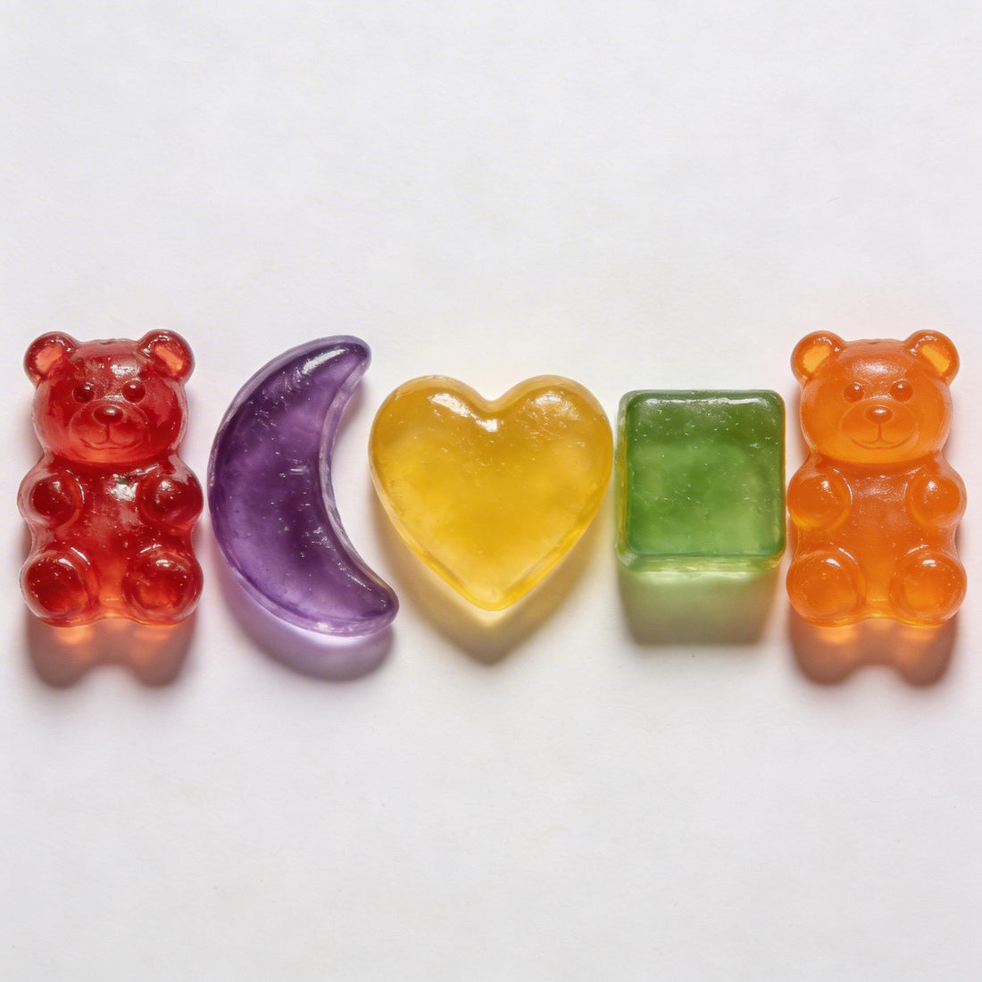 Gummy candies in all colors and shapes