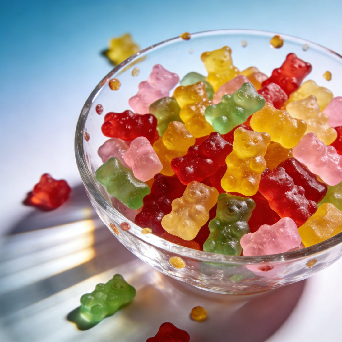 Colorful gummy bears.