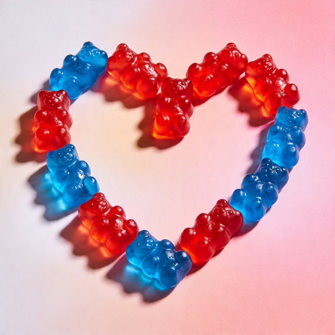 Vibrant colored children's nutritional gummy supplements