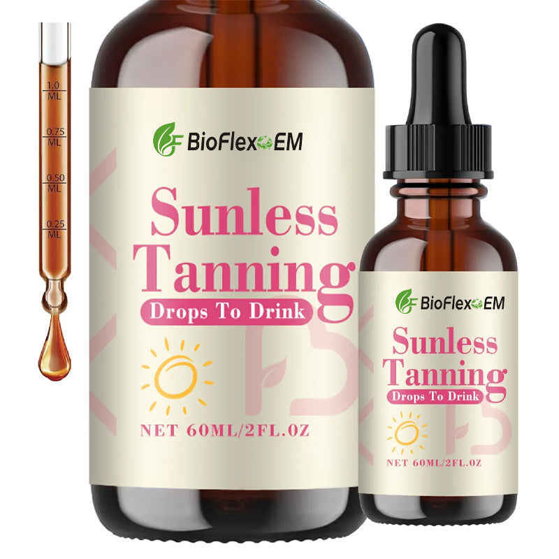 Flavoured Sunless Tanning Drops – Drinkable Beta Carotene for Face & Body