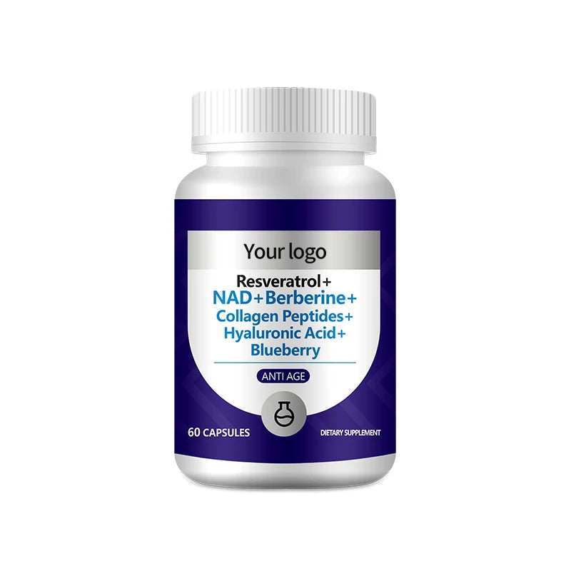 Gélules de nicotinamide riboside 1200 mg + resvératrol NAD+ (OEM)