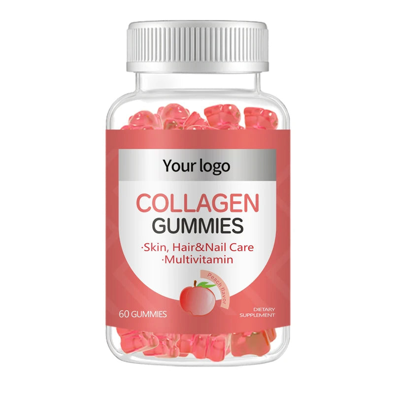 Gommes de collagène végétaliennes – Cheveux, peau et ongles avec biotine et vitamines C et E