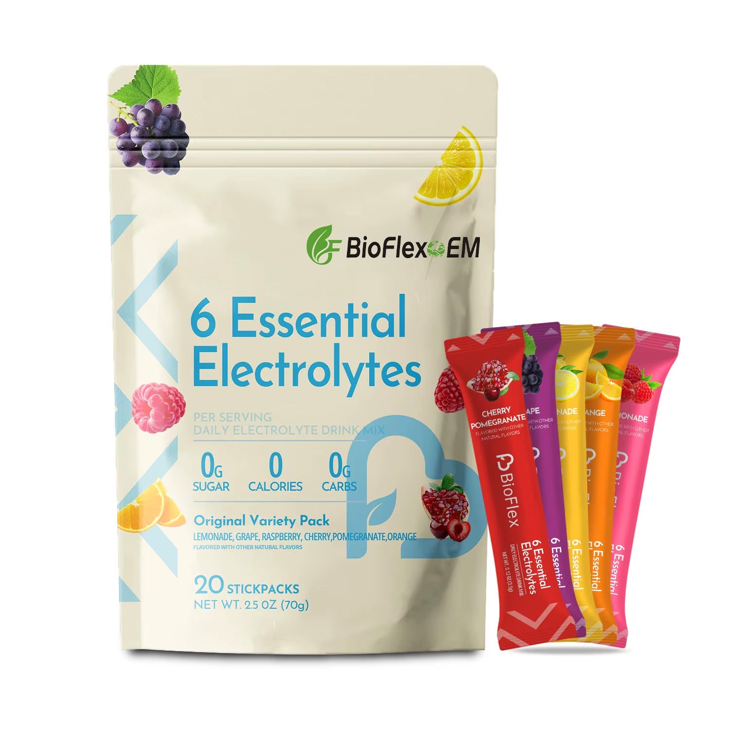 BioFlexOEM Sports Nutrition Supplement Manufacturer – 20 Electrolyte Hydration Sticks, OEM & Private Label