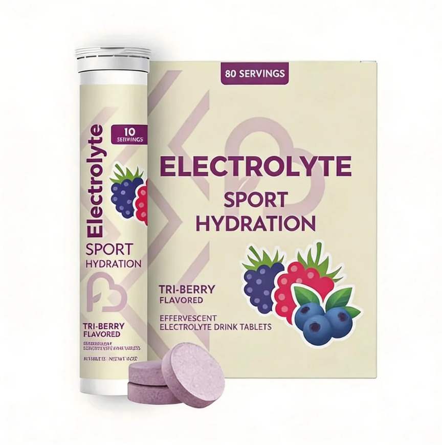 Private Label Sugar-Free Tri-Berry Electrolyte Drink Tablets | OEM