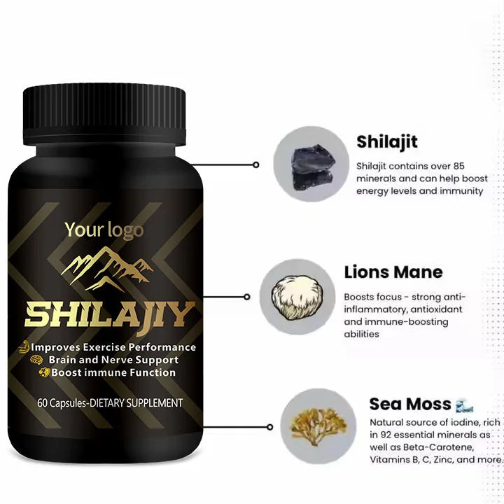 Himalayan Shilajit Gold Capsules – Lions Mane & Sea Moss Extract
