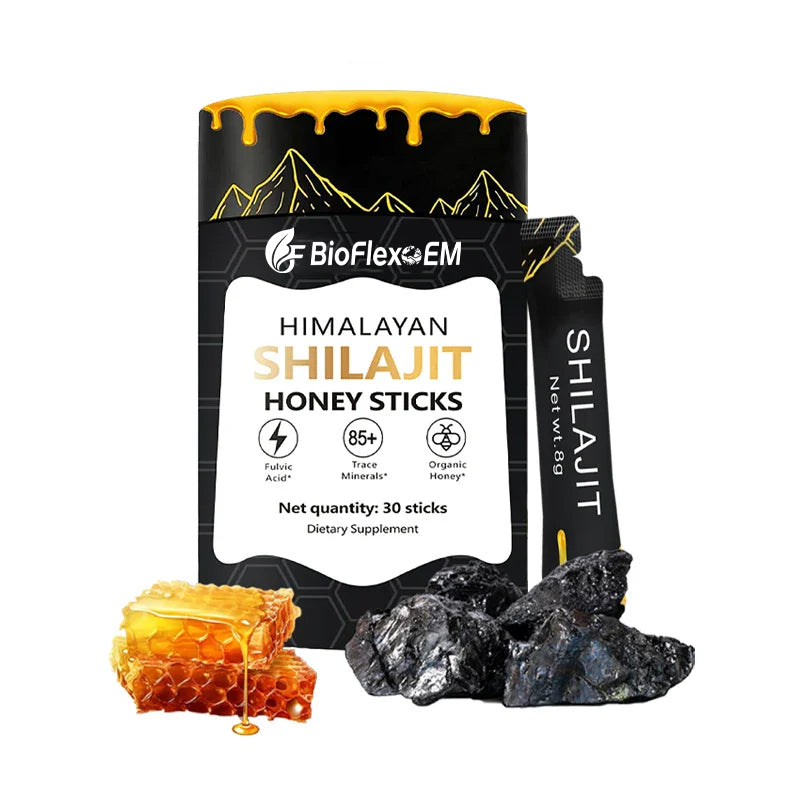 Himalayan Shilajit Gold Resin – Honey Sticks with Saffron