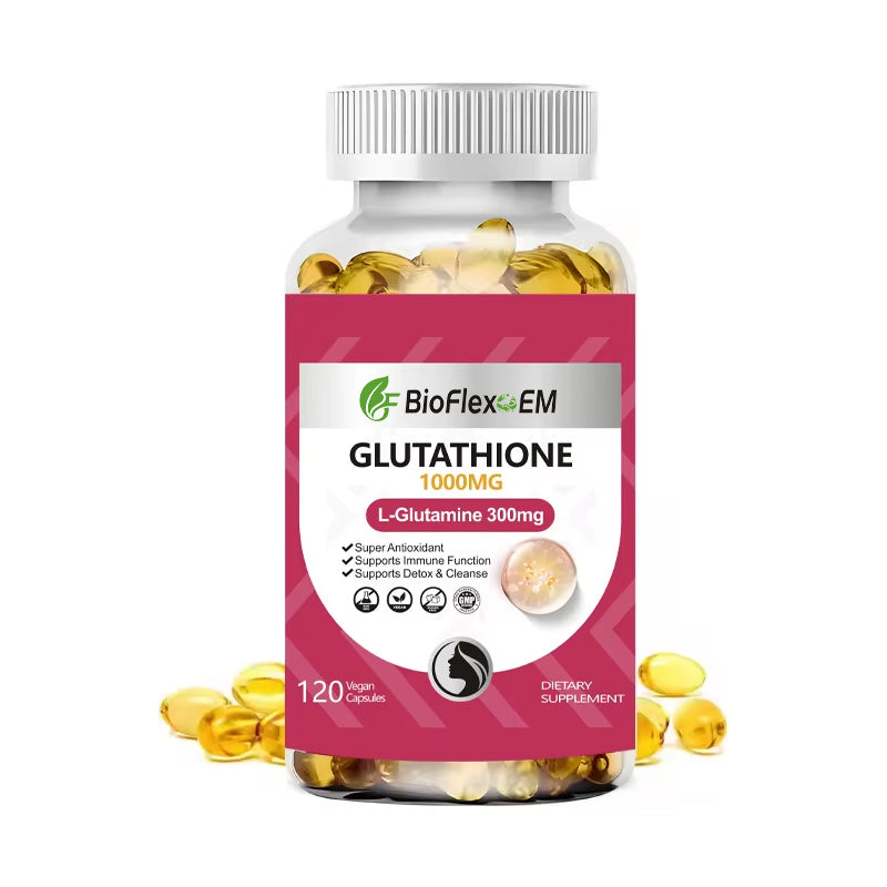 Custom Glutathione Skin Whitening Softgels with Vitamin C & D3