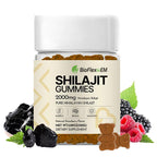 OEM Halal Vegan Shilajit Gummies de l'Himalaya 500 mg avec Ashwagandha et vitamines B + D