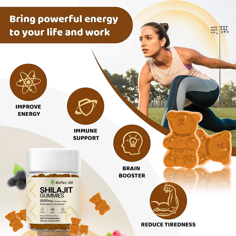 Organic Pure Himalayan Halal Shilajit Gummies for Men Women