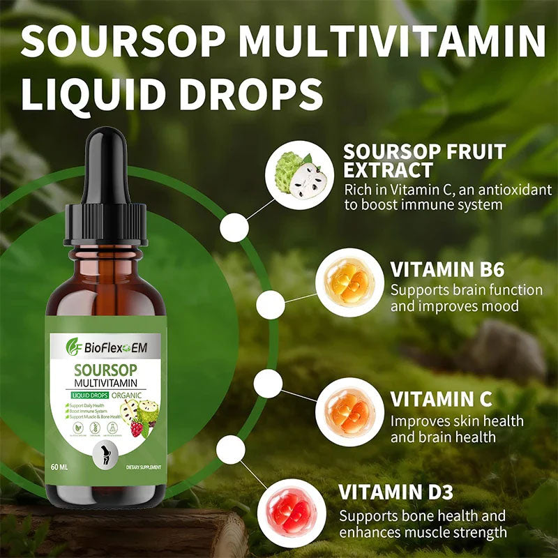OEM Organic Soursop (Graviola) Liquid Drops 60ml – Immune & Gut Support