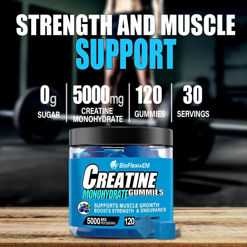 Pre-Workout Creatine Gummies – Muscle Building for Men & Women