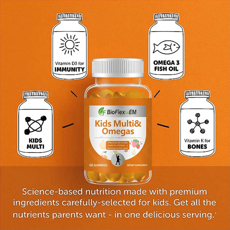 Vegan Kids Multivitamin Gummies – With Omega-3 for Children