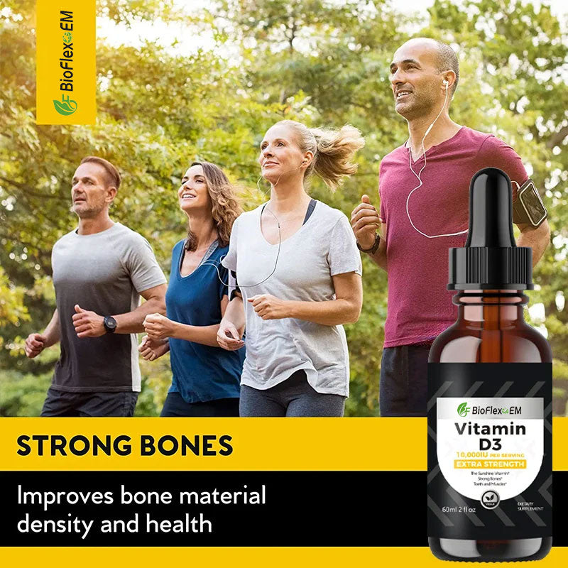 Vitamine D3 10 000 UI en gouttes liquides, marque privée, halal et végétalienne, 60 ml