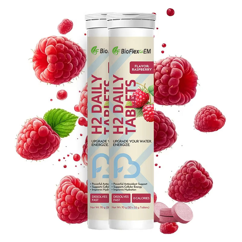 Comprimés d'eau hydrogénée H2 à saveur de framboise, marque privée OEM