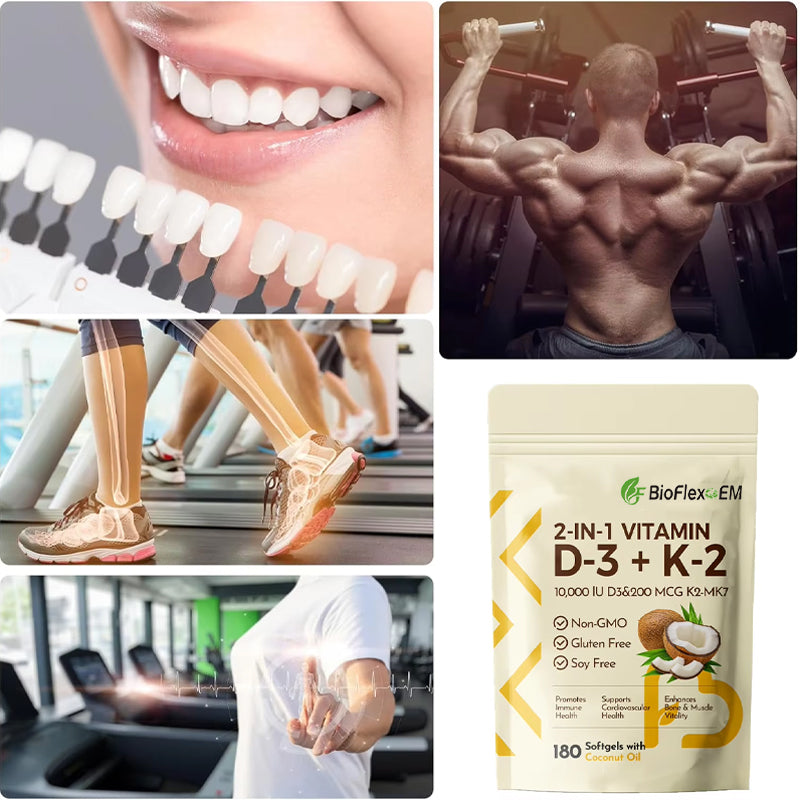 OEM Private Label D3 10000 IU + K2 MK-7 200mcg Softgels