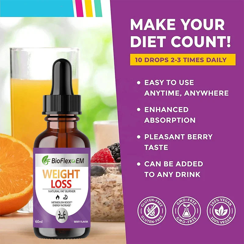 Weight Loss Herbal Drops 60ml – Natural Berry Fat Burner