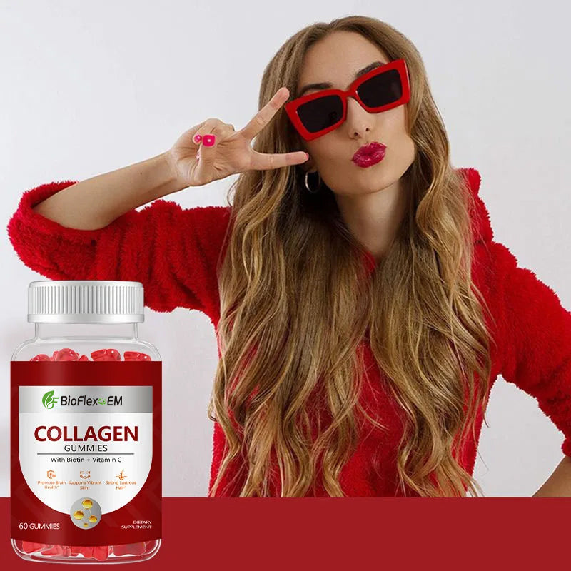 OEM Hair Skin & Nails Gummies 1000mg with Biotin, Collagen & Vitamin C