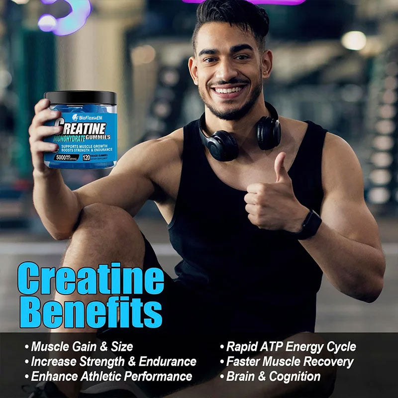 Pre-Workout Creatine Gummies – Muscle Building for Men & Women