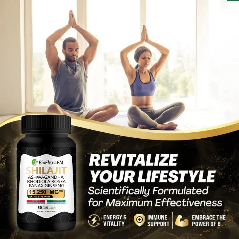 Himalayan Shilajit Capsules – Pure Extra Strength Resin for Adults