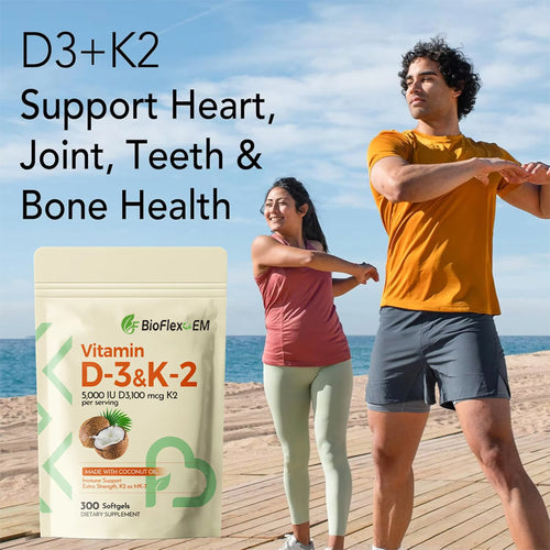 Custom Extra Strength D3 5000 IU + K2 MK-7 100mcg Softgels