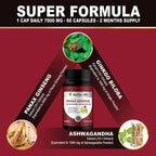 Gélules de ginseng, ginkgo et ashwagandha biologiques 7500 mg, en gros (OEM)