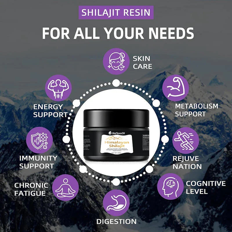 Organic Himalayan Shilajit Gold Resin – 30g/50g, 75% Fulvic Acid