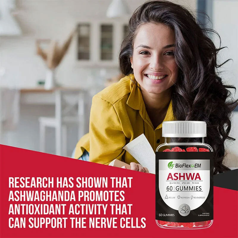 OEM Organic Vegan Ashwagandha Root Extract Gummies with Vitamin D2