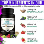 Nicotinamide Riboside & Resveratrol Capsules – NAD⁺ Booster, Vegan