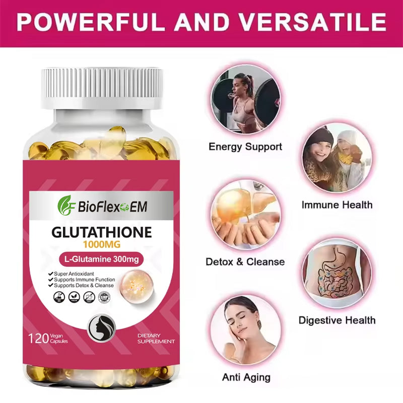 Custom Glutathione Skin Whitening Softgels with Vitamin C & D3
