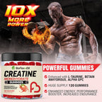 批发 OEM 贴牌风味肌酸一水合物软糖补充剂 肌肉生长训练前肌酸 3000mg 软糖