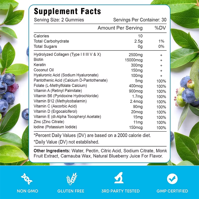 Gummies de créatine 3000 mg, marque privée OEM en gros