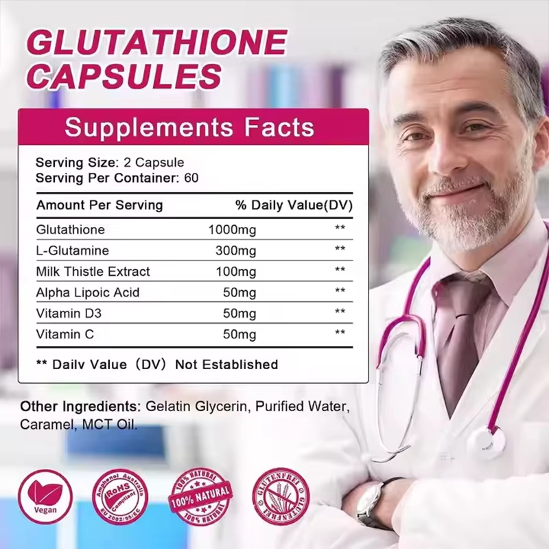 Custom Glutathione Skin Whitening Softgels